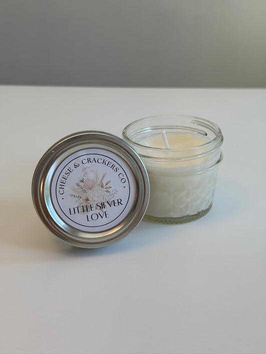 Little Silver Love Candle
